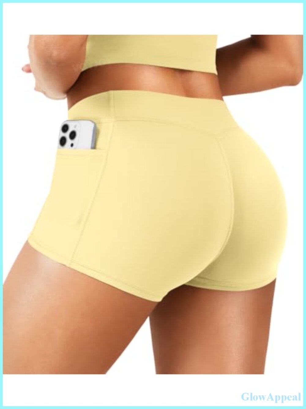 2.5" Biker Shorts with Pockets Low Rise Yoga Booty Shorts High Stretch
